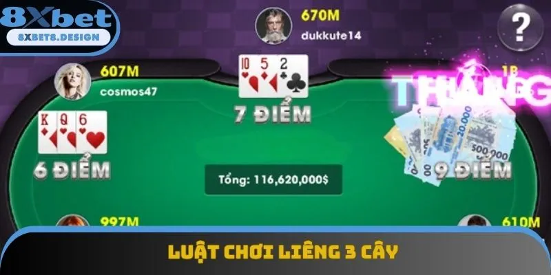 Luật chơi liêng 3 cây chi tiết