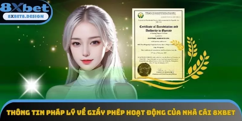 Thông tin pháp lý về giấy phép hoạt động của nhà cái 8XBET